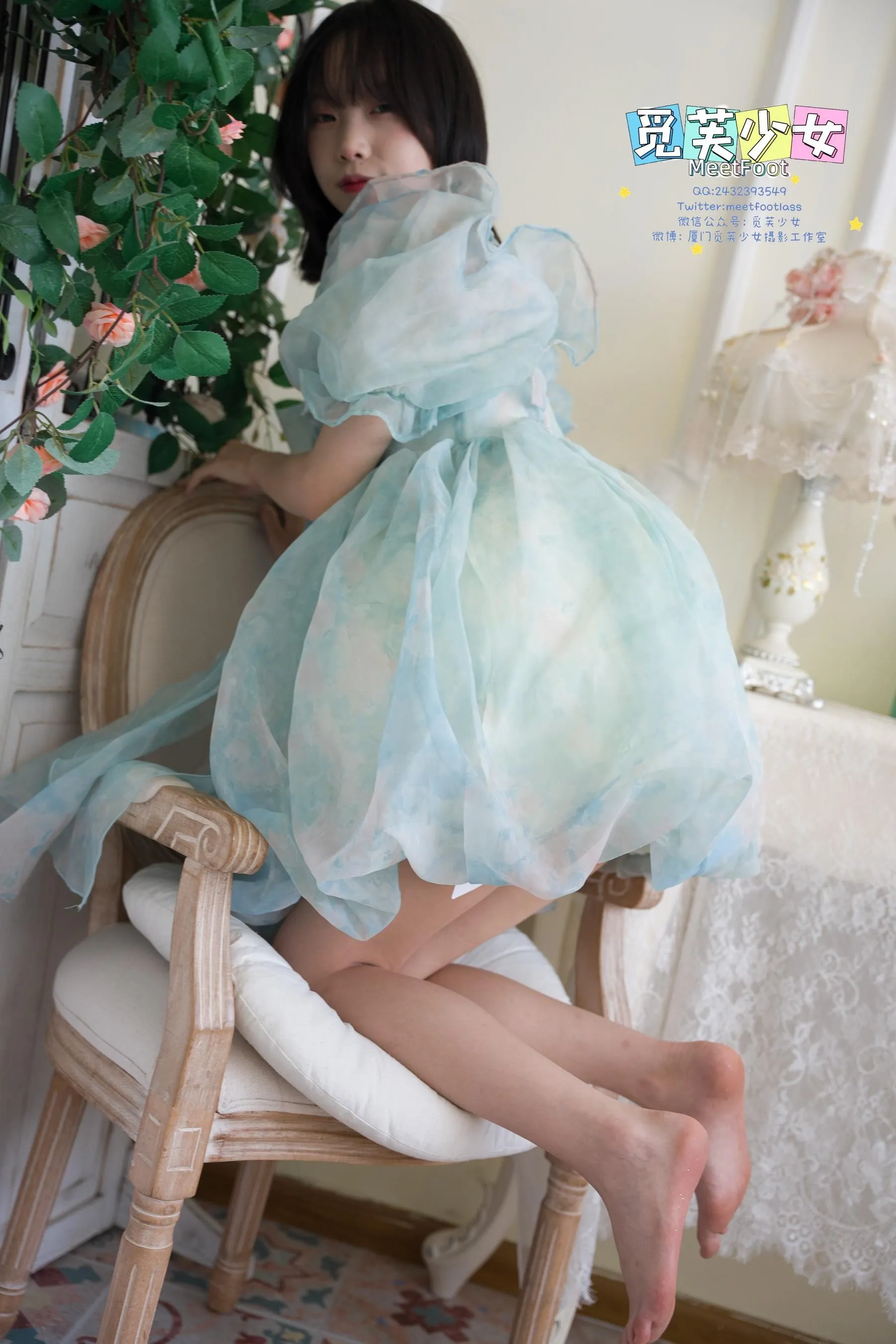 觅芙少女 NO.033 小婉-一袭蓝色纱裙构筑今晚浪漫的梦境-PIC [249P]插图3